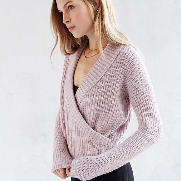 Urban Outfitters Sweaters - UO Kimchi Blue Pink Shawl Collar Sweater